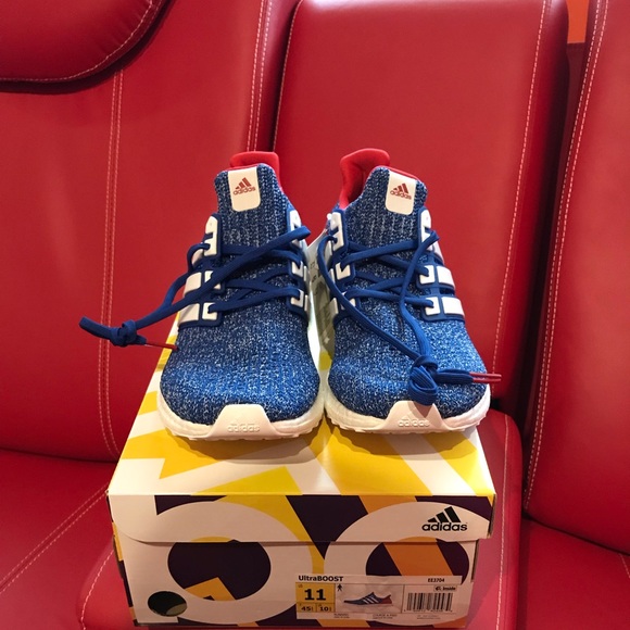 mens ultra boost red and white